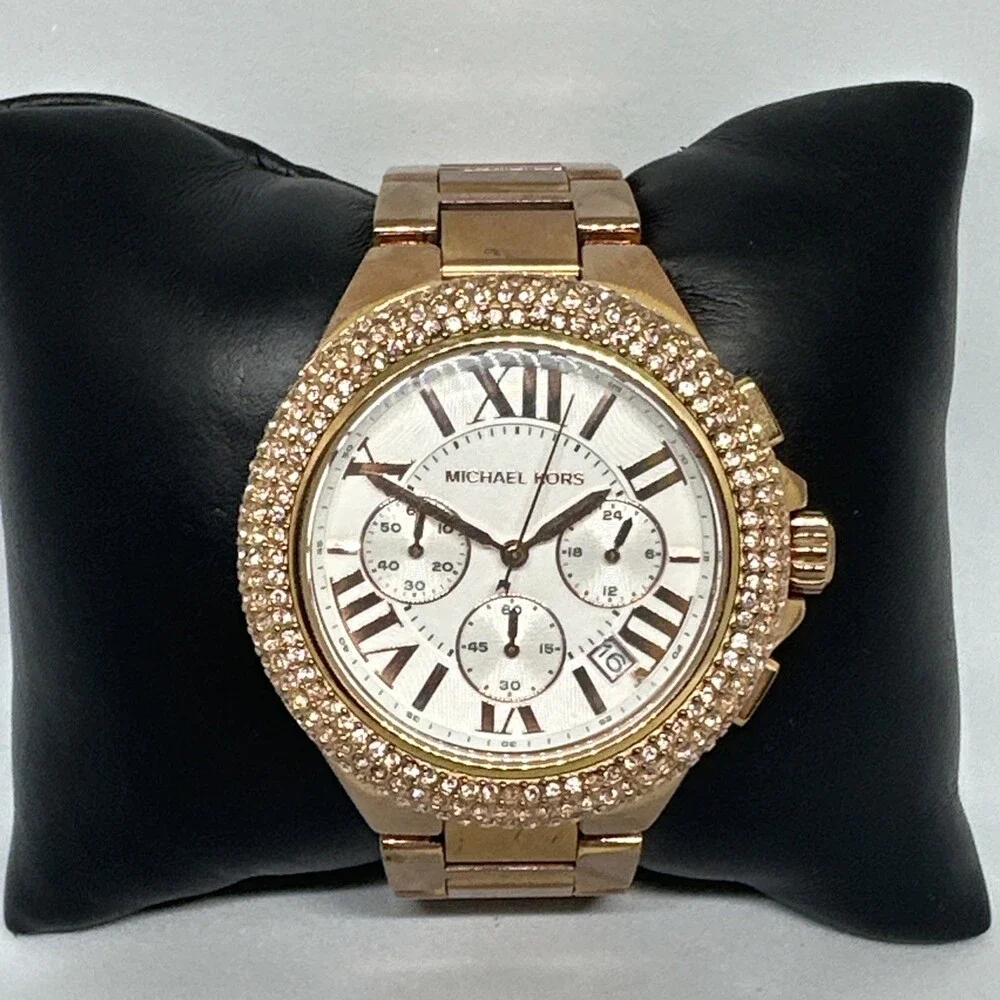 Michael Kors Camille MK5636 Womens Stainless Steel Analog Dial Wristwatch HME651